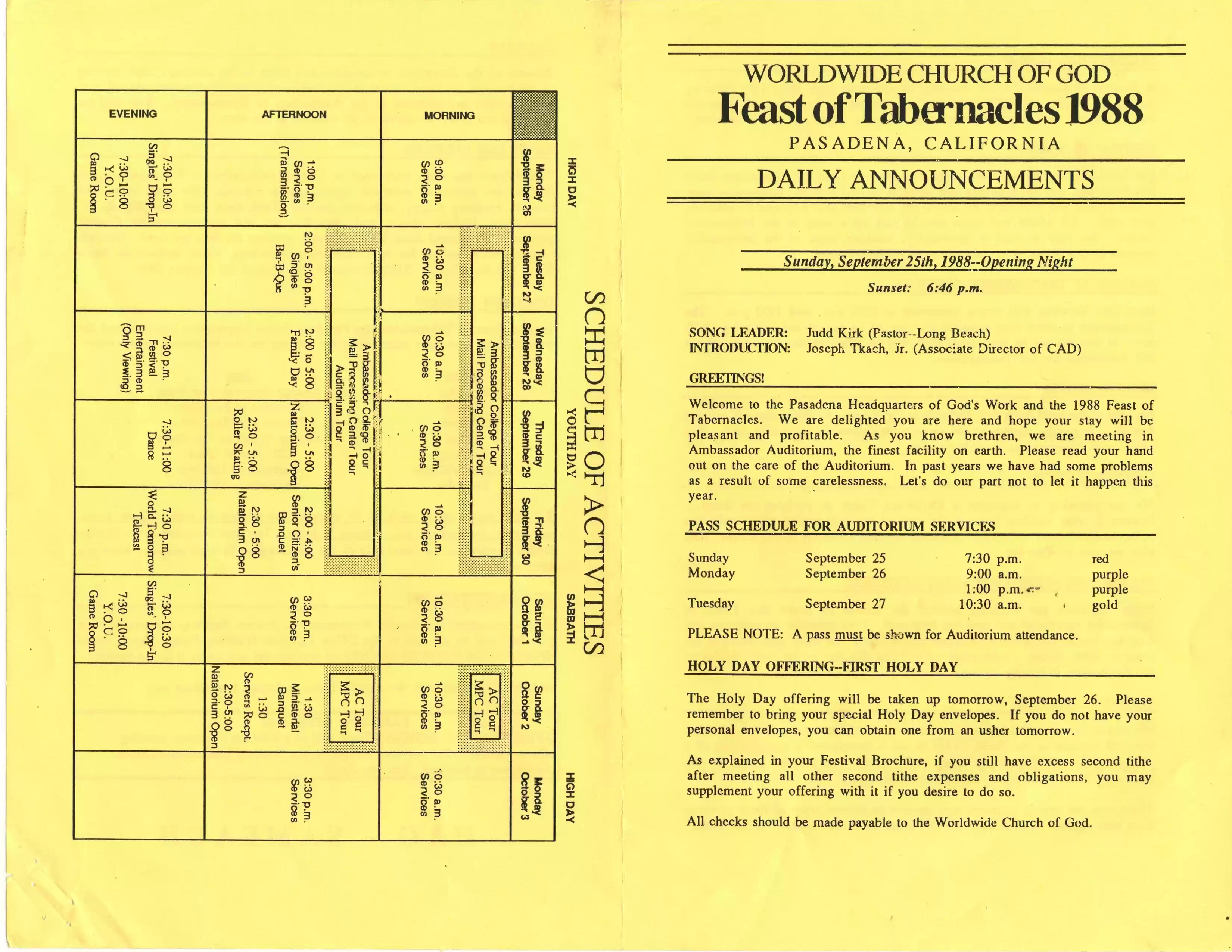 2. FT bulletin Pasadena, 9-25-88, p1
